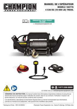 Champion Power Equipment 100776 Manuel utilisateur