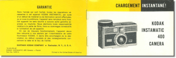 Mode d'emploi | Kodak Instamatic 400 Manuel utilisateur | Fixfr