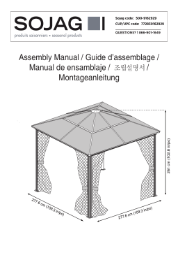 Sojag 10 ft. x 10 ft. Meridien Gazebo Guide d'installation