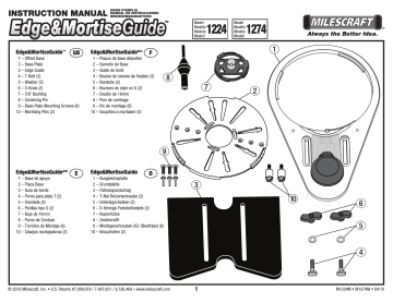 Mode d'emploi | Milescraft 12240003 EdgeandMortiseGuide Manuel utilisateur | Fixfr