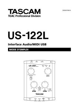 Tascam US-122L Manuel utilisateur