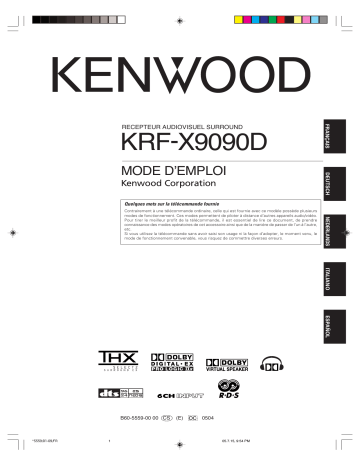 Manuel du propriétaire | Kenwood KRF-X9090D Manuel utilisateur | Fixfr