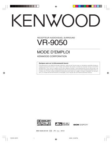 Manuel du propriétaire | Kenwood VR-9050 Manuel utilisateur | Fixfr