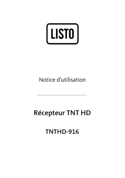 Listo TNTHD - 916 Manuel utilisateur