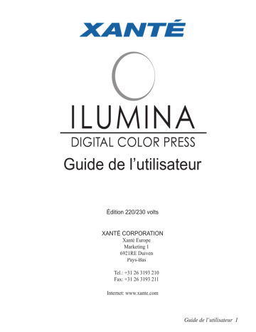 Mode d'emploi | Xanté Ilumina 502 Ilumina 427 Manuel utilisateur | Fixfr