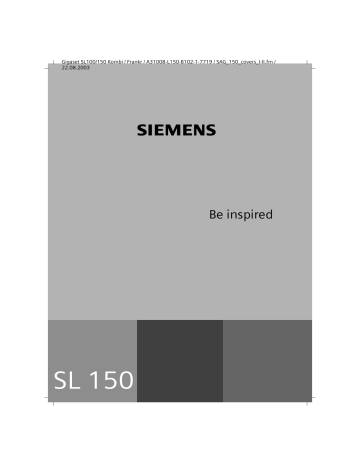 Manuel du propriétaire | Siemens GIGASET SL150 Manuel utilisateur | Fixfr