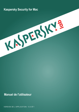 Kaspersky Anti-Virus 13.0 for Mac Manuel utilisateur