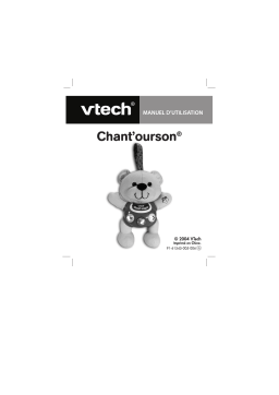 VTech CHANT OURSON Manuel utilisateur