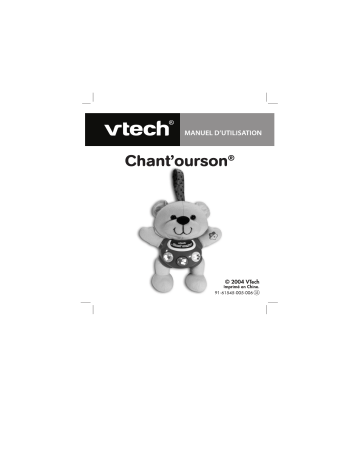 Manuel du propriétaire | VTech CHANT OURSON Manuel utilisateur | Fixfr