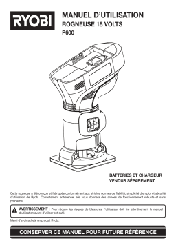 Ryobi P600 Manuel utilisateur