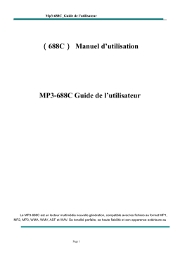 NEO MP3-688C Manuel utilisateur