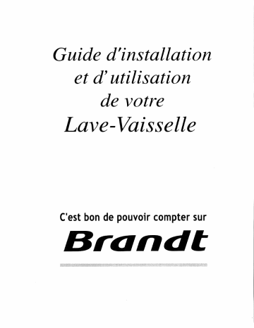 P3614D | P3693D | Manuel du propriétaire | Brandt P3694D Manuel utilisateur | Fixfr