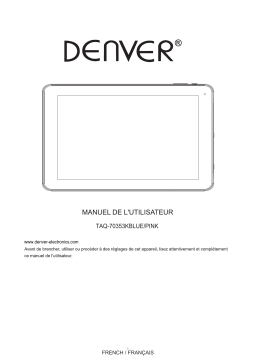 Denver TAQ-70353KBLUEPINK 7” Quad Core tablet Manuel utilisateur