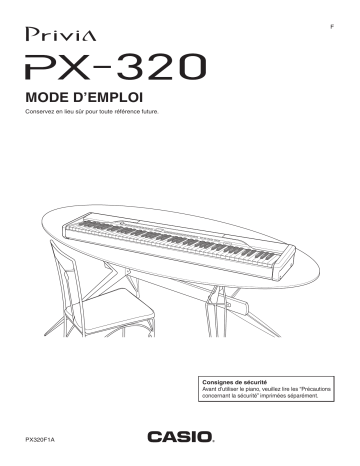 Manuel du propriétaire | Casio PX-320 Manuel utilisateur | Fixfr