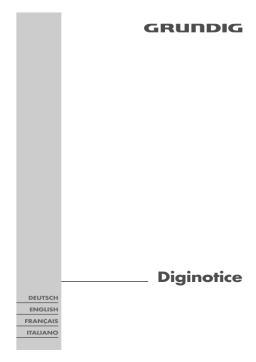 Grundig Diginotice GH 3500 Manuel utilisateur