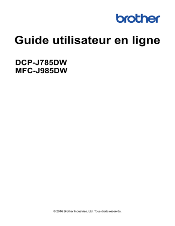 Manuel du propriétaire | Brother MFC-J985DW Manuel utilisateur | Fixfr