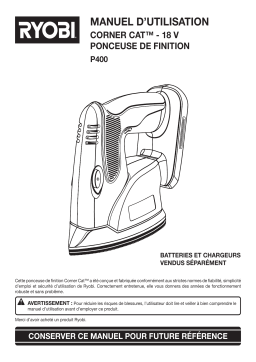 Ryobi P400 Manuel utilisateur