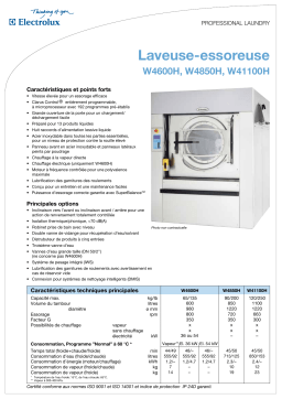 ELECTROLUX LAUNDRY SYSTEMS W4850H Manuel utilisateur