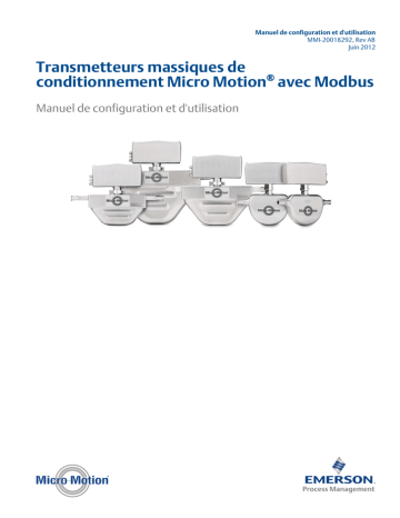 Micro Motion Transmetteurs massiques de conditionnement avec Modbus-FILLING MASS TRANSMITTER Manuel du propriétaire | Fixfr