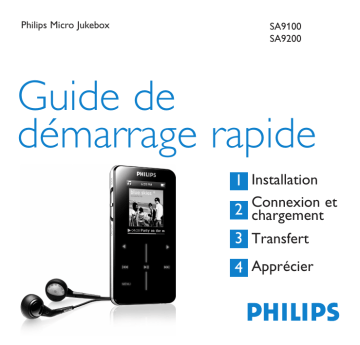 SA9200 | SA9200/00 | Guide de démarrage rapide | Philips SA9100/00 Manuel utilisateur | Fixfr
