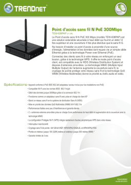 Trendnet RB-TEW-638PAP N300 Wireless PoE Access Point Fiche technique