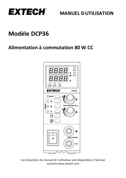 Extech Instruments DCP36 80W Switching Mode DC Power Supply Manuel utilisateur