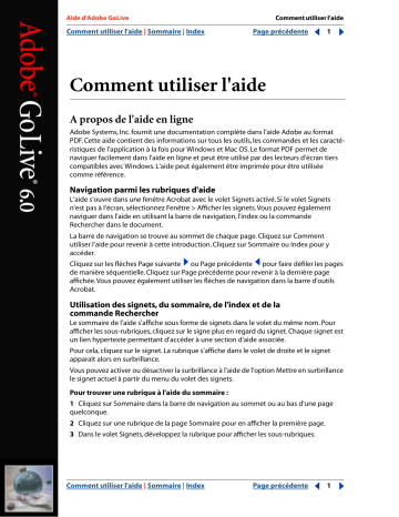 Adobe GoLive 6.0 Manuel utilisateur | Fixfr