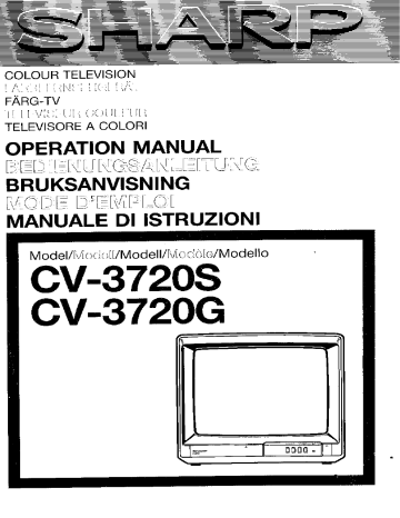 Manuel du propriétaire | Sharp CV-3720S/G Manuel utilisateur | Fixfr