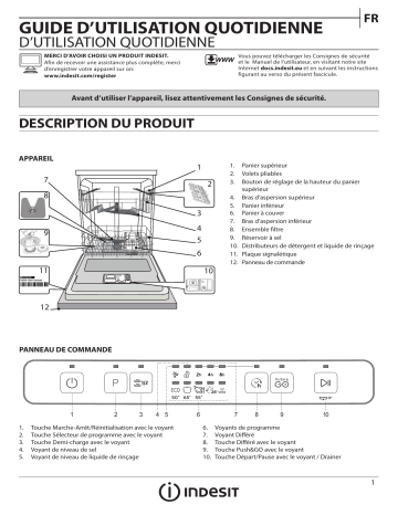 Mode d'emploi | Indesit DFC 2B+16 Manuel utilisateur | Fixfr