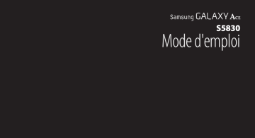 GT-S5830 orange | Samsung Galaxy Ace orange Mode d'emploi | Fixfr