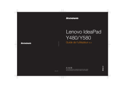 Lenovo IdeaPad Y480 Manuel utilisateur