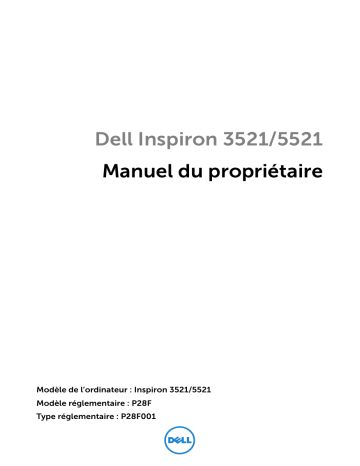 Dell Inspiron 3521 laptop Manuel du propriétaire | Fixfr