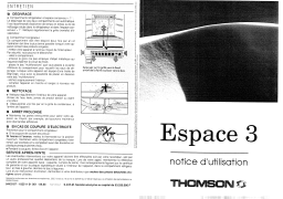 Thomson E3100 Manuel utilisateur