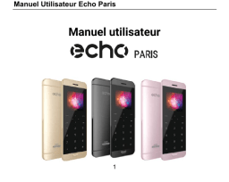 Echo Mobiles PARIS Manuel utilisateur