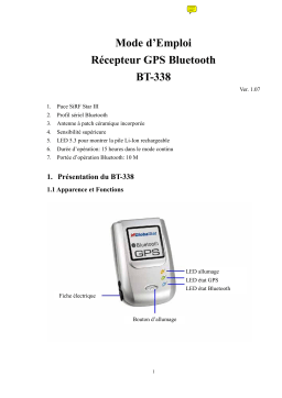 Globalsat BT-338 Manuel utilisateur