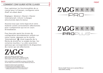 Manuel du propriétaire | Zagg ZAGGkeys PROplus Manuel utilisateur | Fixfr