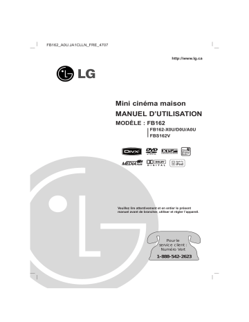 LG FB162-A0U Manuel du propriétaire | Fixfr