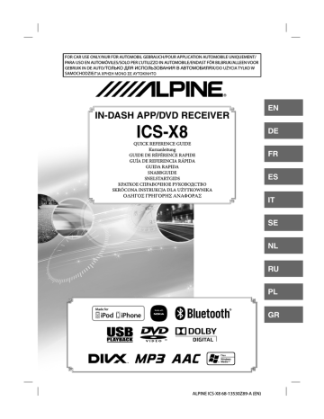 Mode d'emploi | Alpine Electronics ICS-X8 Manuel utilisateur | Fixfr