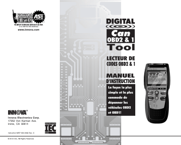 Manuel du propriétaire | Innova 3120 CanOBD 2&1 Tool Kit Manuel utilisateur | Fixfr