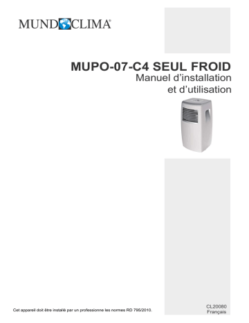 Installation manuel | mundoclima Series MUPO-C4 Portable Monoblock Guide d'installation | Fixfr