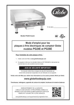 Globe PG24E Electric Cooking Manuel du propriétaire