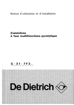 De Dietrich CW3137F3B Manuel utilisateur