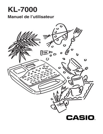 Manuel du propriétaire | Casio KL-7000 Manuel utilisateur | Fixfr