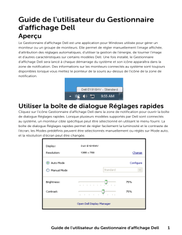 Dell E1916HV electronics accessory Manuel utilisateur | Fixfr