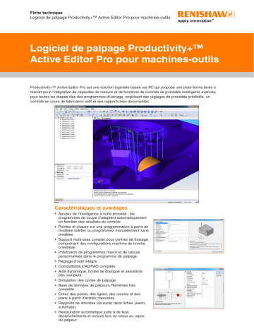 Renishaw Productivity+™ Active Editor Pro probing software Manuel utilisateur | Fixfr