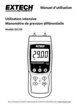 Extech Instruments SDL720 Differential Pressure Manometer/Datalogger Manuel utilisateur