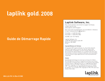 Manuel du propriétaire | LapLink GOLD 2008 Manuel utilisateur | Fixfr