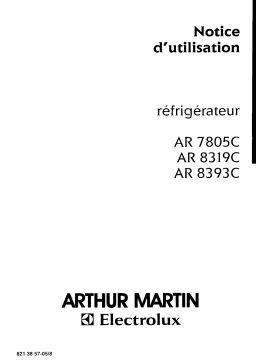 ARTHUR MARTIN ELECTROLUX AR8393C Manuel utilisateur