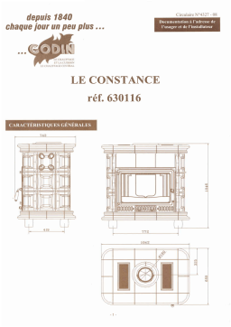 Godin 630116 CONSTANCE Manuel utilisateur