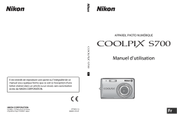 Nikon Coolpix S700 Manuel utilisateur